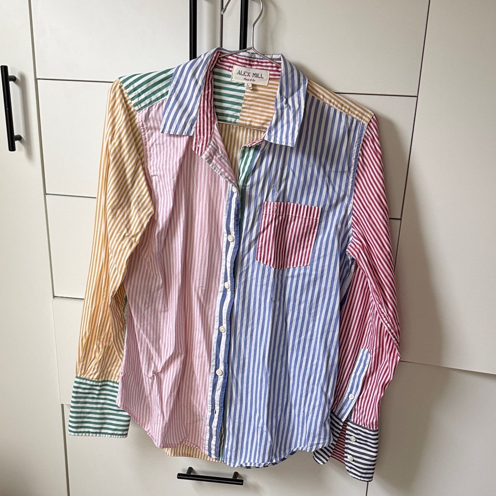 Alex Mill Multicolor Striped Cotton Button-Up Shirt